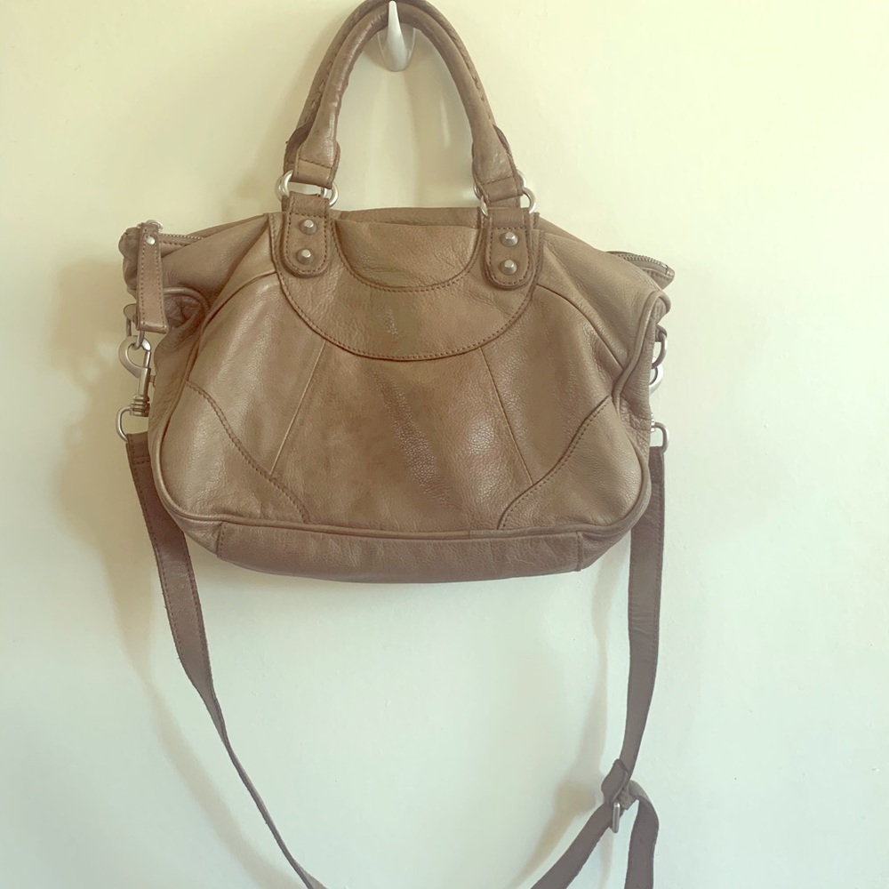 Liebskind stone leather small satchel bag